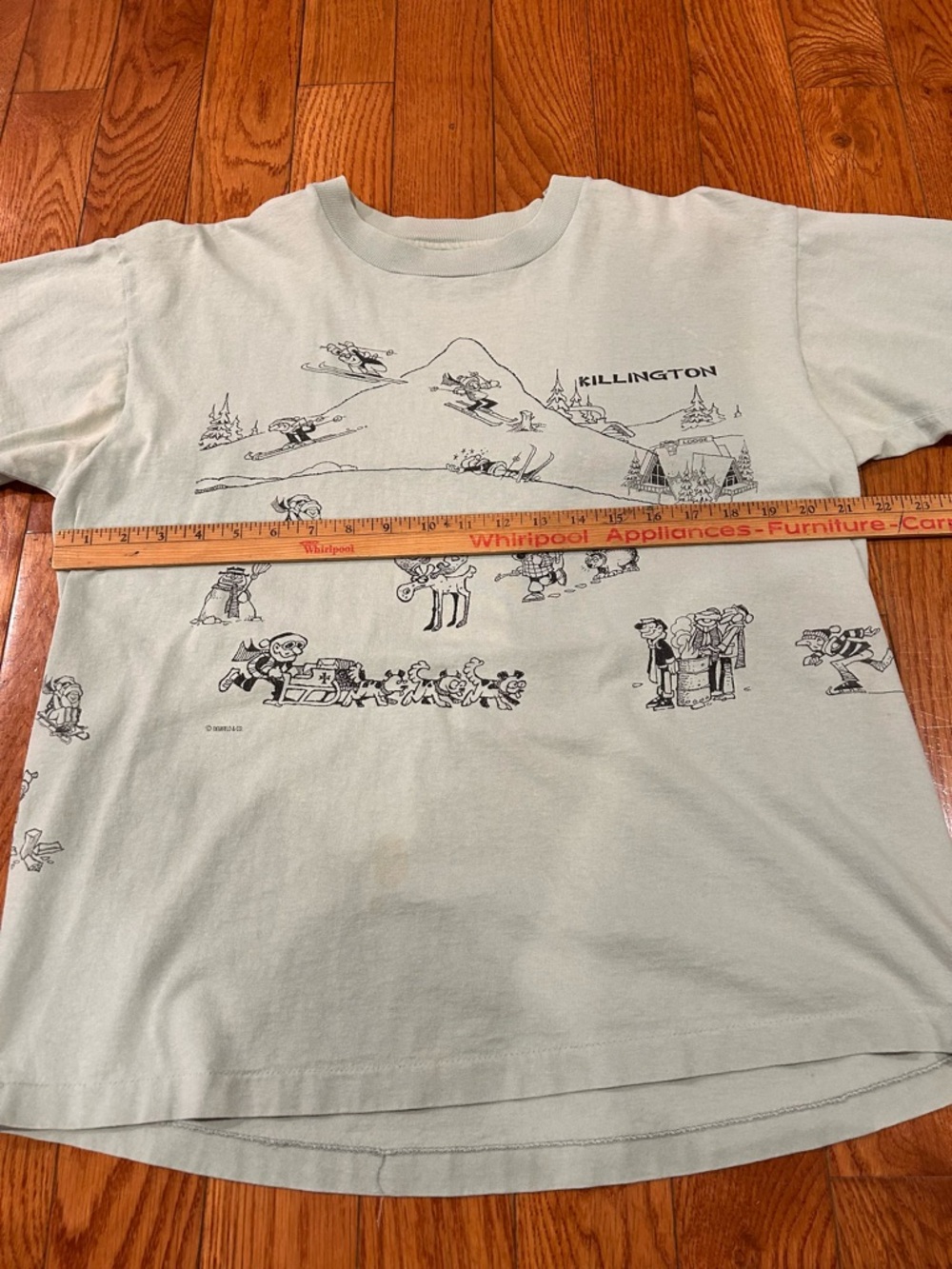 Vintage Killington Vermont TShirt Shirt Skiing Double Sided Long Sleeve XL Tee - Picture 7 of 9